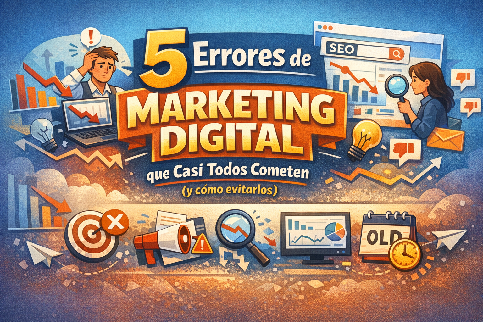 5 errores de marketing digital que casi todos cometen (y cómo evitarlos)